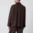 Camicia pigiama in cotone marrone
