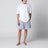Shorts pigiama bianco/azzurro a righe