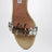 Papillon 105 metallic leather sandals in soft gold