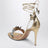 Papillon 105 metallic leather sandals in soft gold