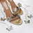 Papillon 105 metallic leather sandals in soft gold