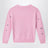 Rosa Pullover aus Wollmischung mit Snoopy und Woodstock Intarsienmotiv