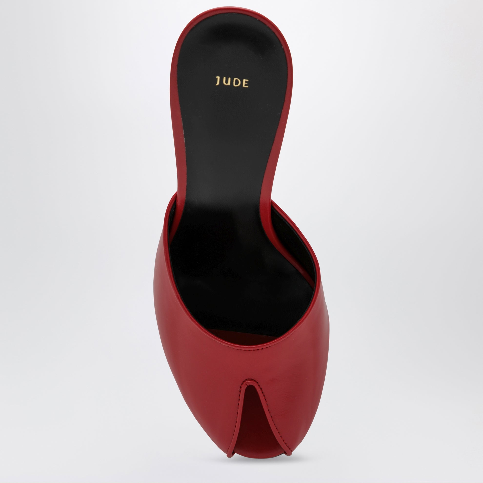 Mule Date en cuir rouge