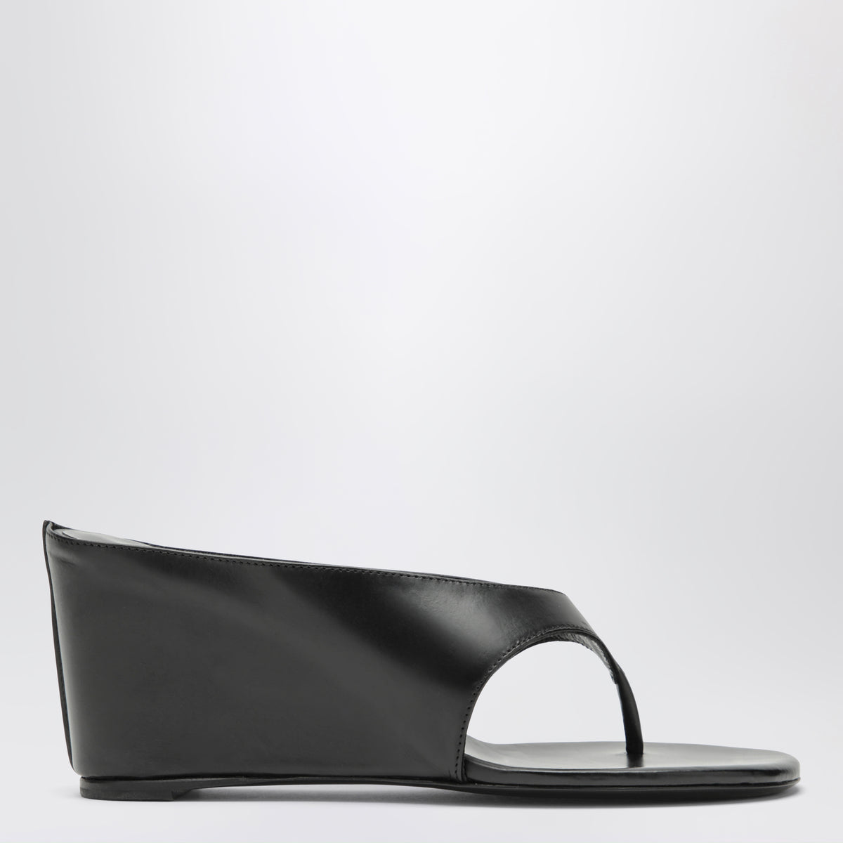 Sandali infradito neri in pelle