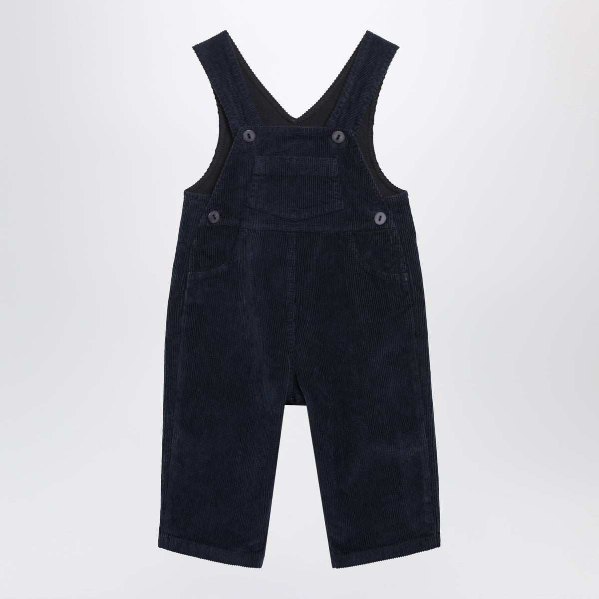 Blaue Latzhose aus Cord