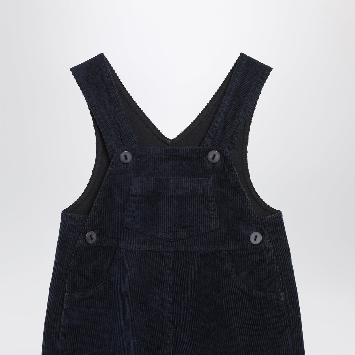 Blaue Latzhose aus Cord
