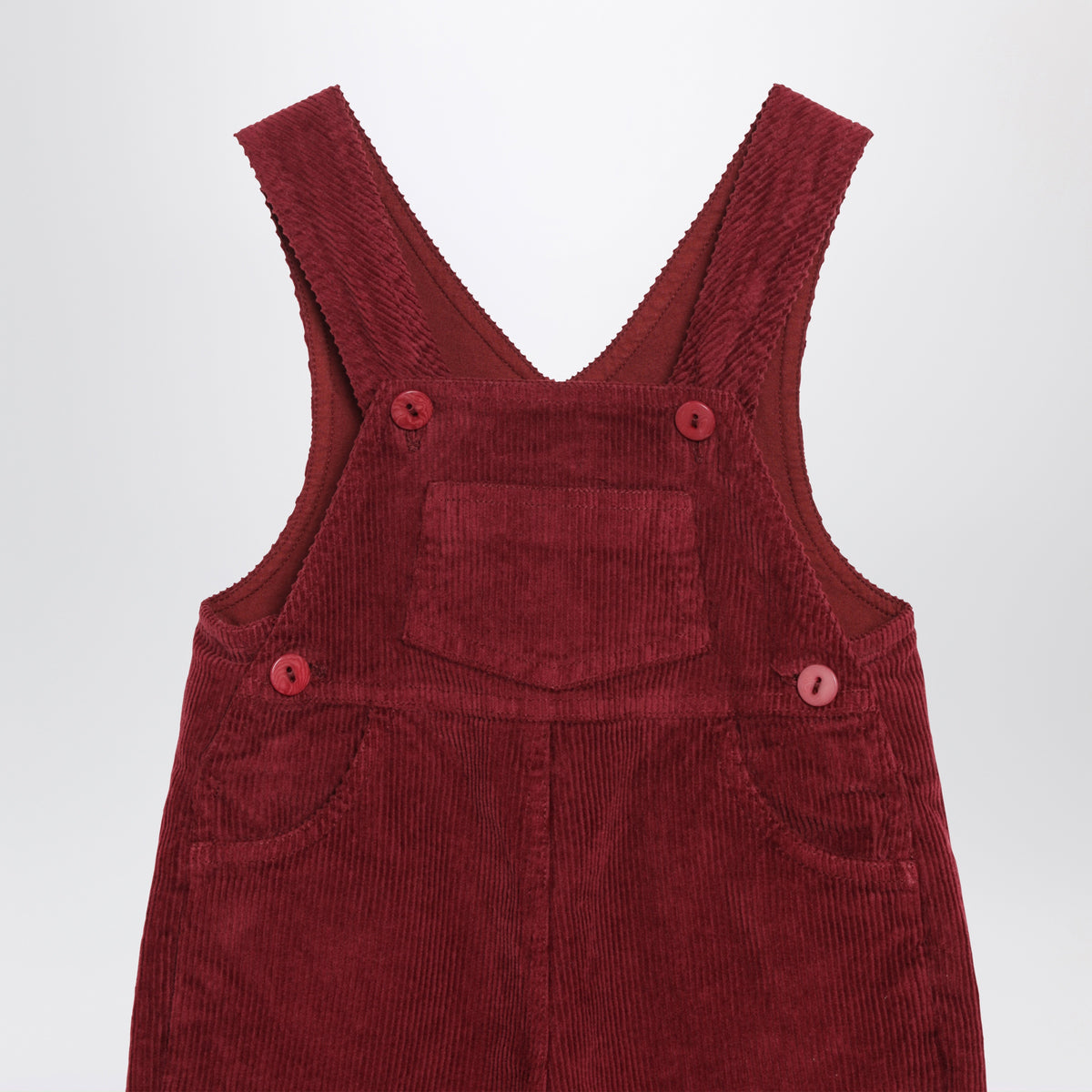 Burgundy corduroy dungarees