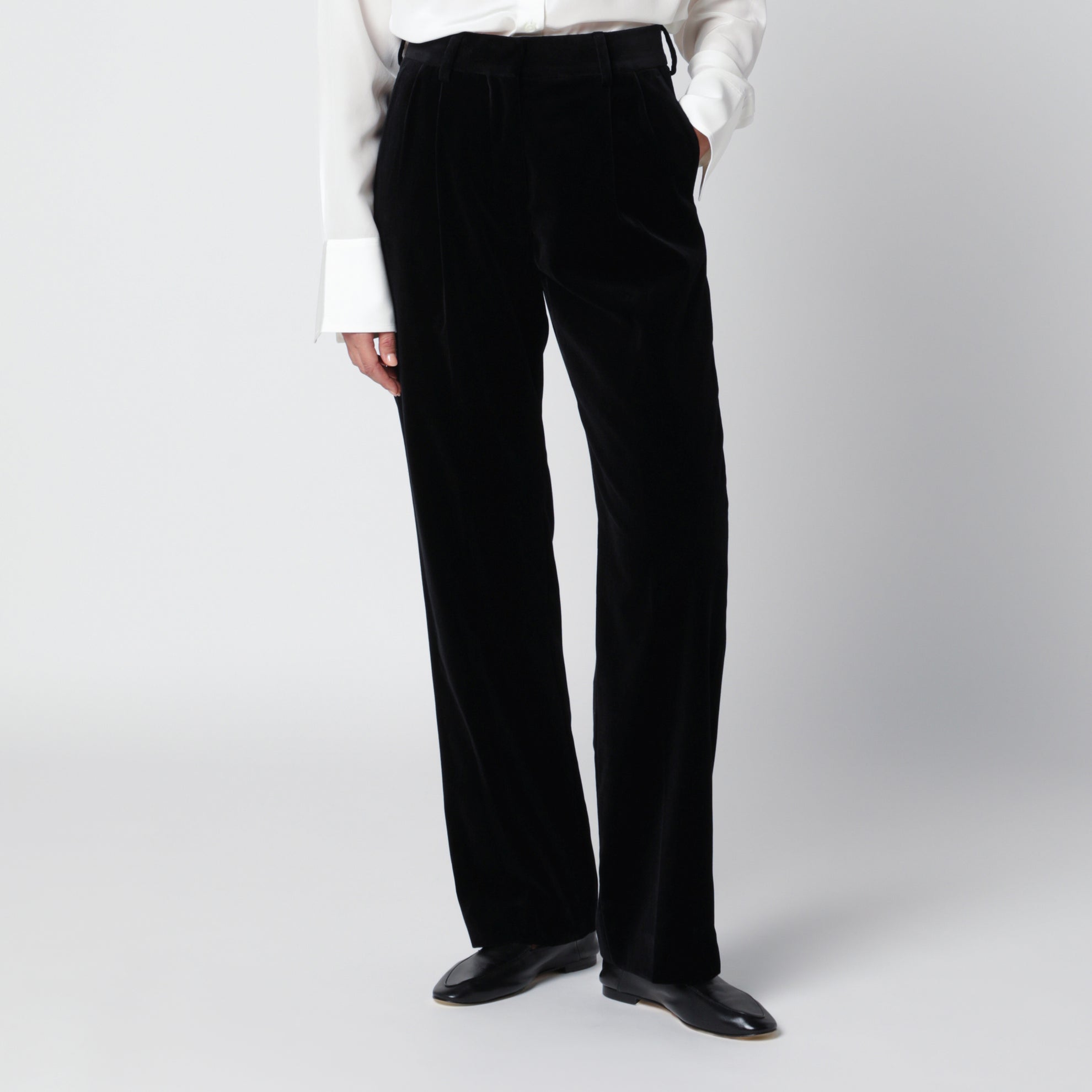Pantaloni Fox neri in cotone