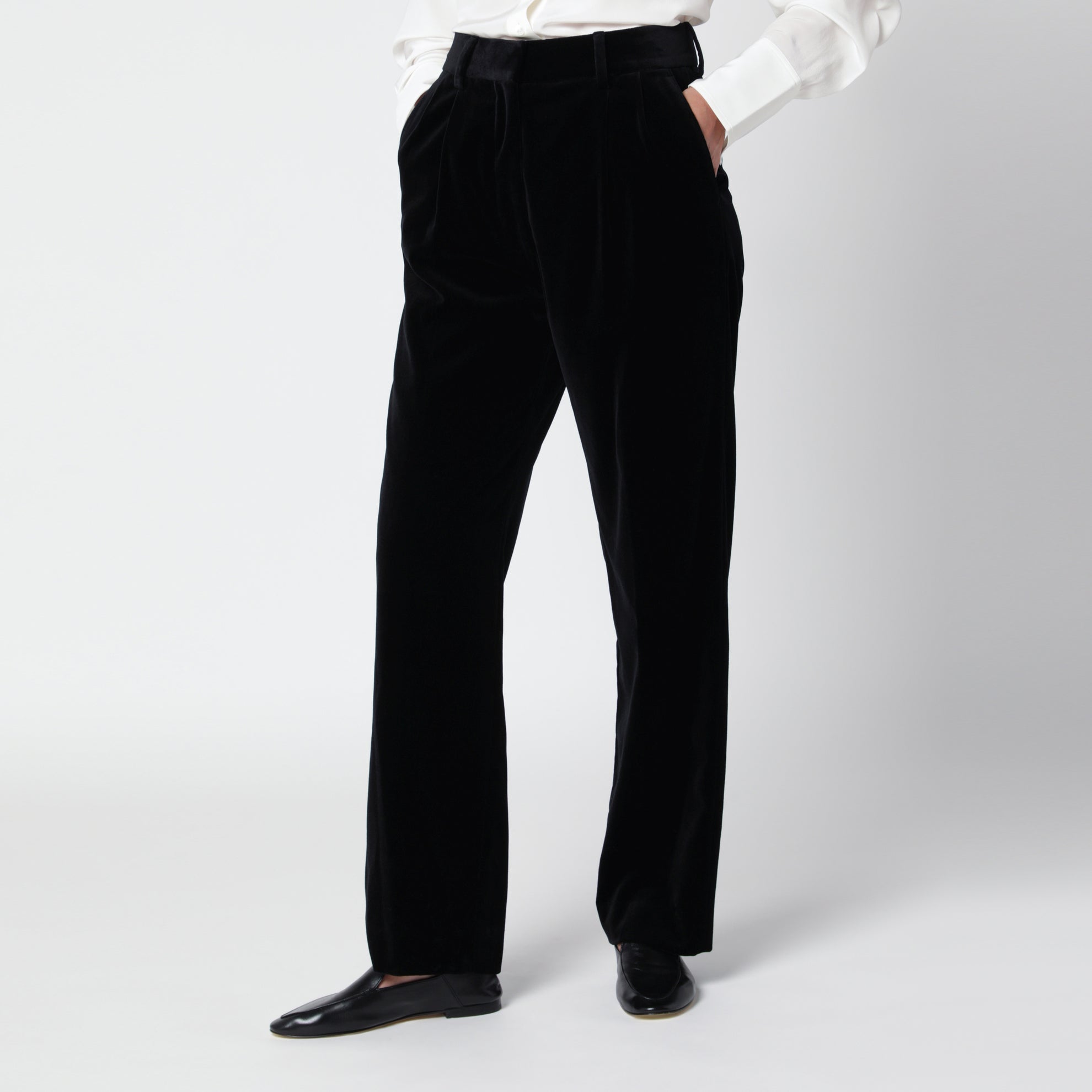 Pantaloni Fox neri in cotone