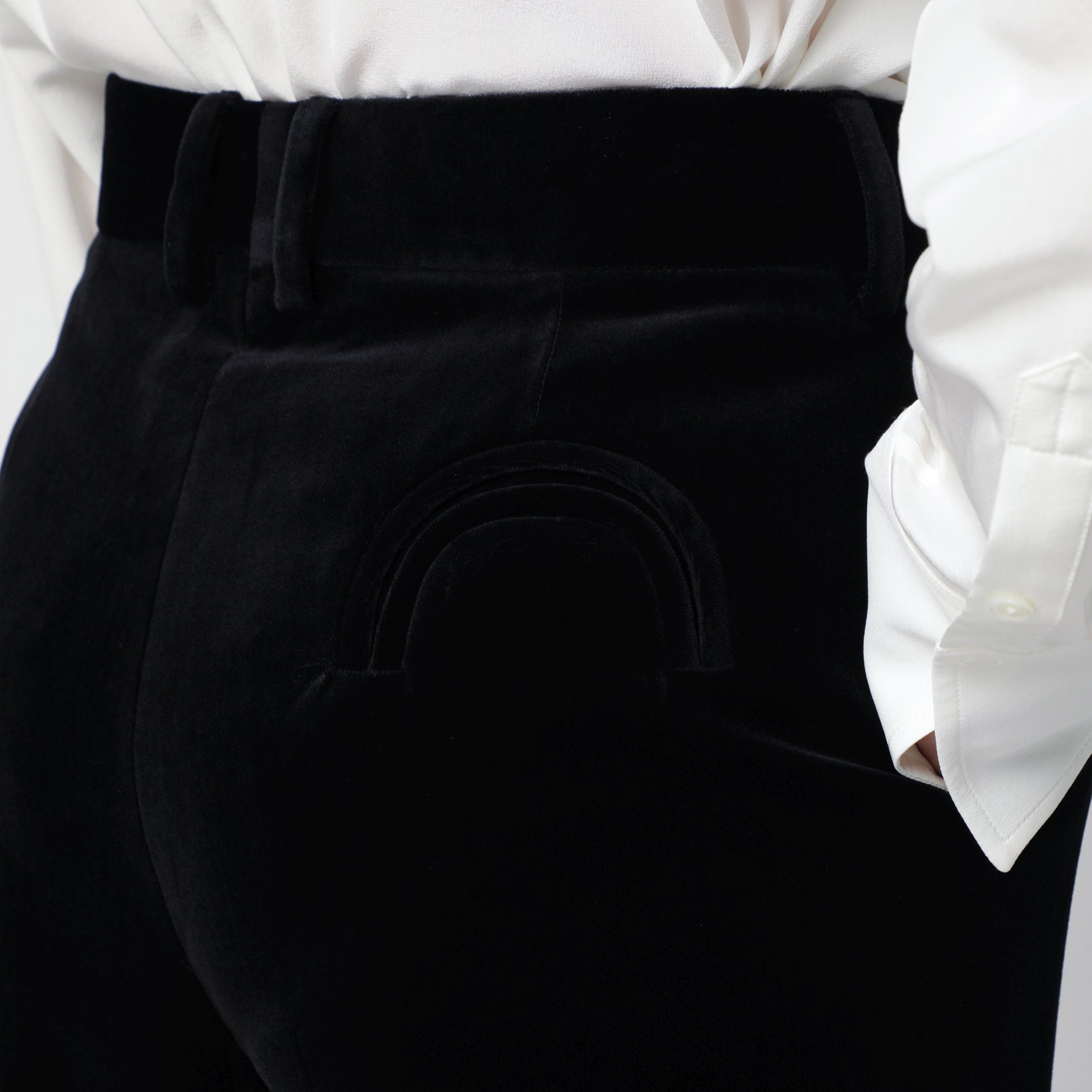 Pantaloni Fox neri in cotone