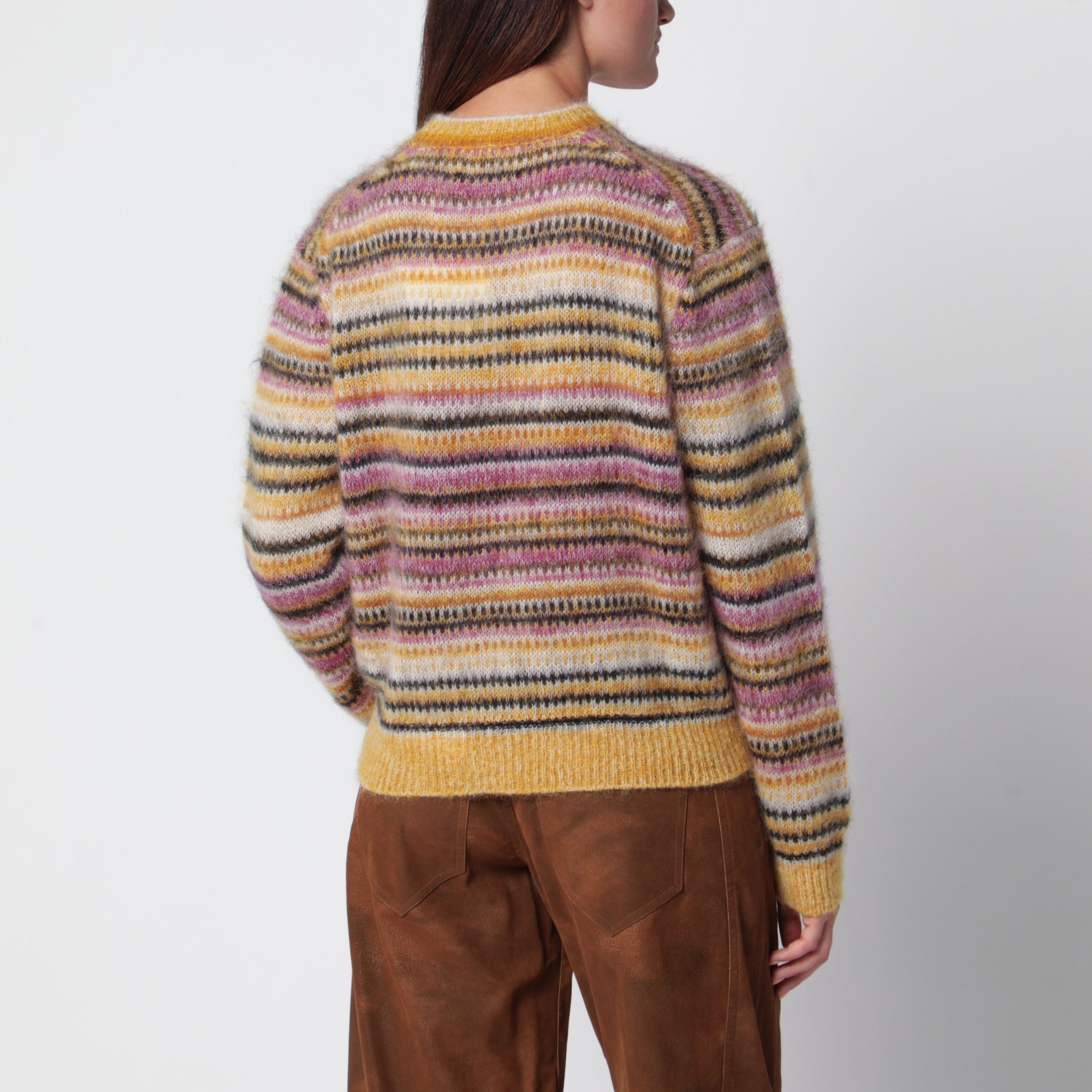 Morine mehrfarbig gestreifter Mohairpullover