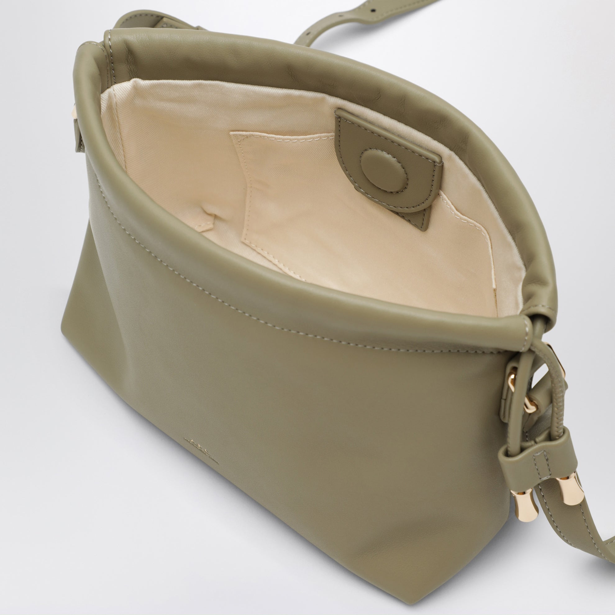 Borsa Ninon Mini Clay Green effetto pelle riciclata