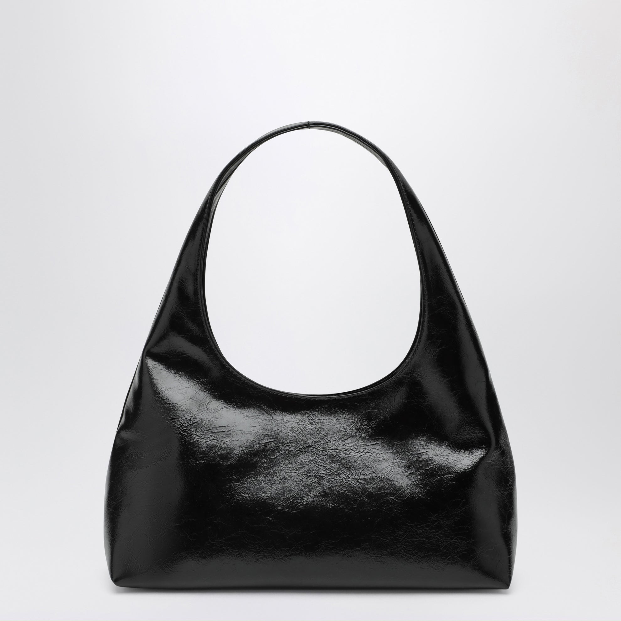 Sac bandoulière Baby Ninon noir effet cuir