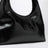 Sac bandoulière Baby Ninon noir effet cuir