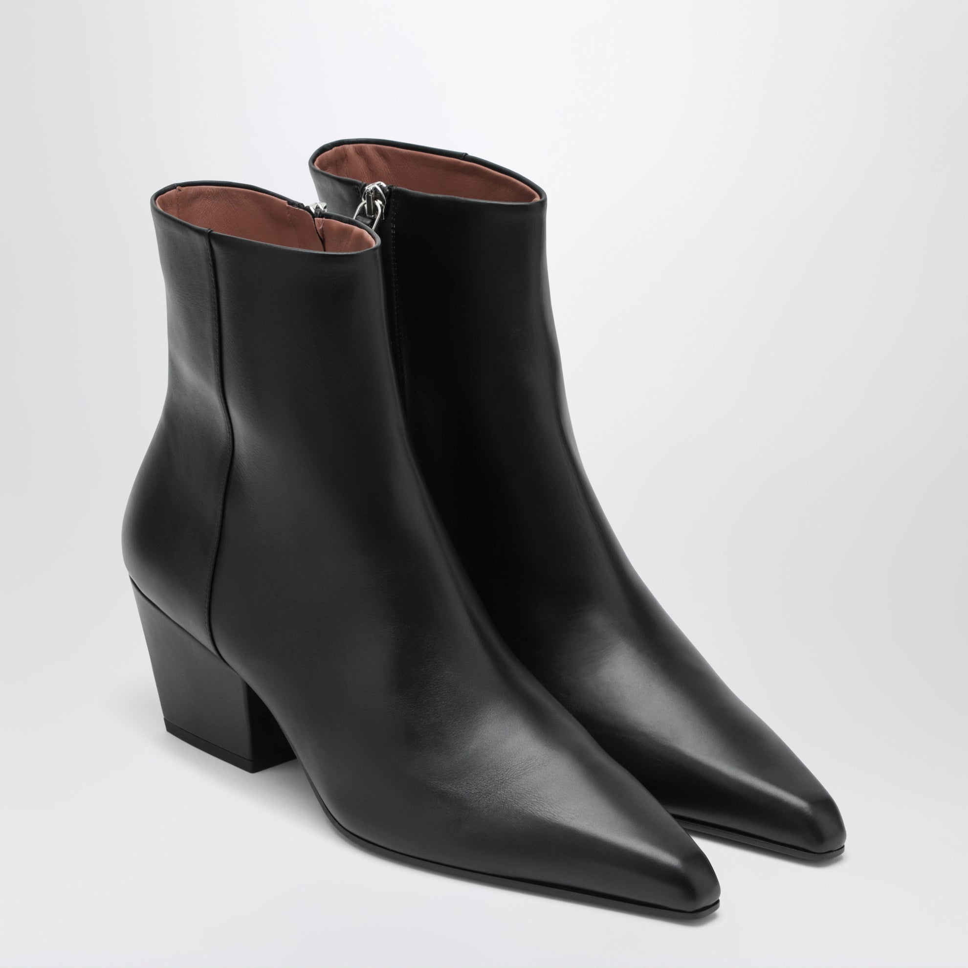 Stiefeletten Jane 60 aus schwarzem Kalbsleder