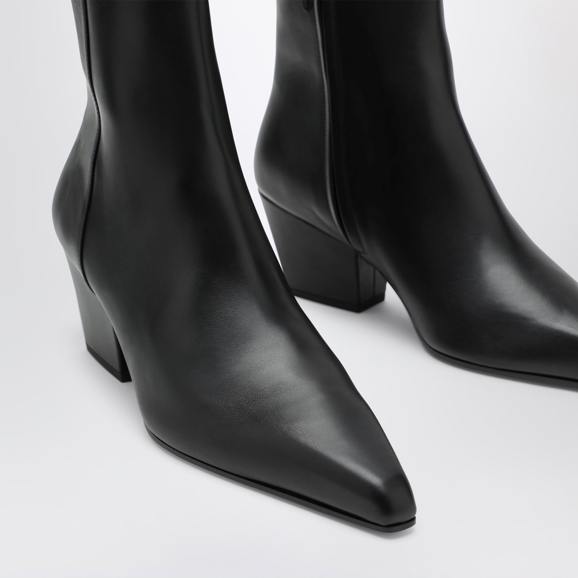 Stiefeletten Jane 60 aus schwarzem Kalbsleder