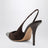Brown suede and leather slingback