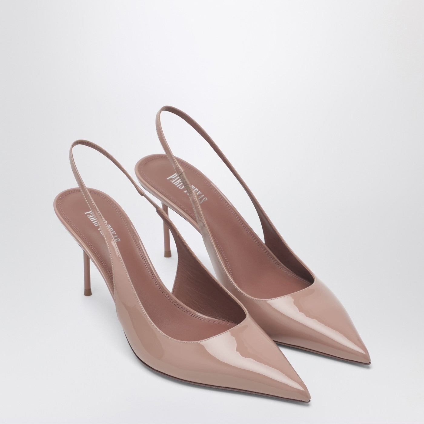 Lidia pink patent leather slingback