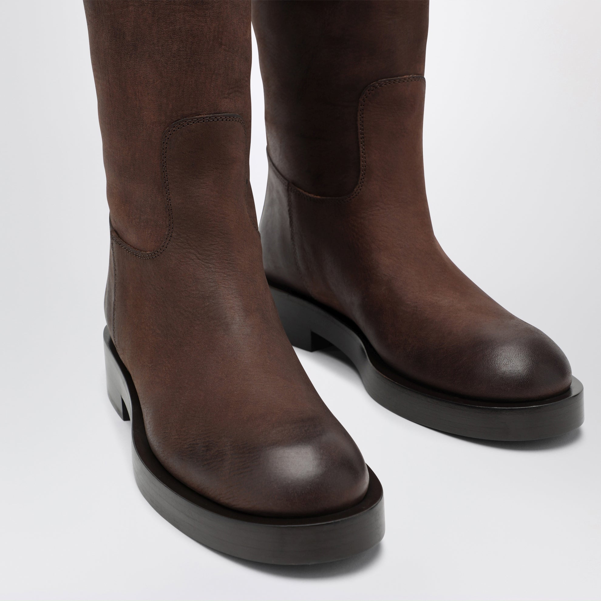 Stivale Napa in pelle marrone ebano