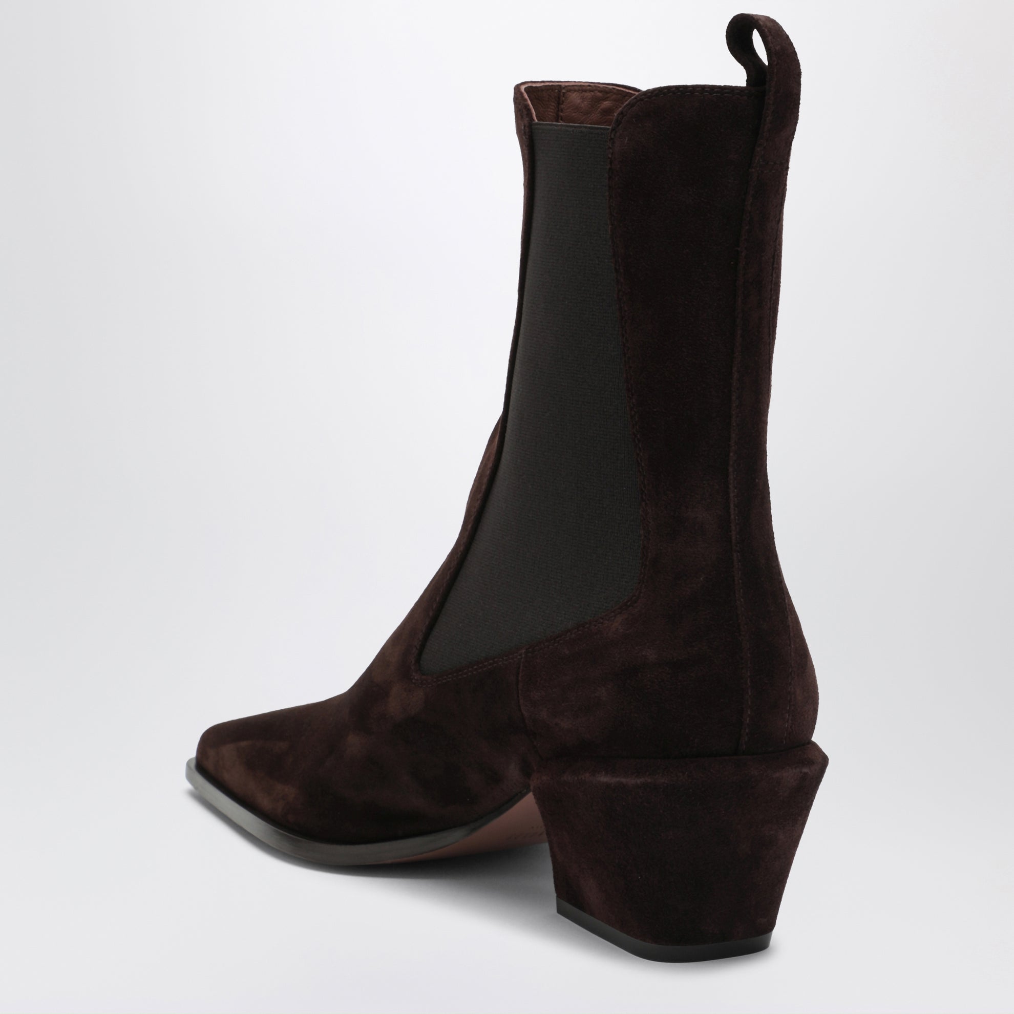 Bettina Stiefel aus Veloursleder in Schokoladenbraun
