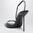 Black patent slingback sandals