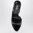 Sandalo slingback nero in vernice 