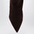 Chocolate suede pointed-toe boots