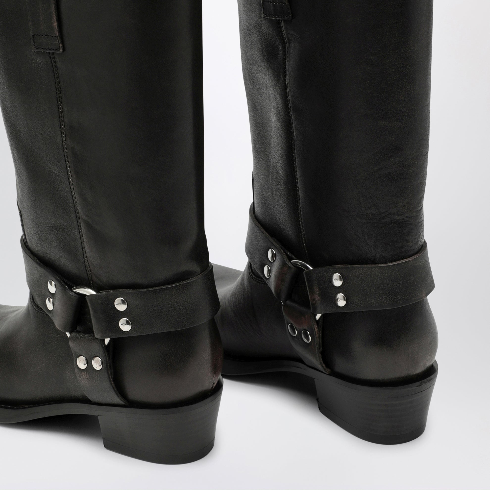 Stivale Roxy nero in pelle spazzolata