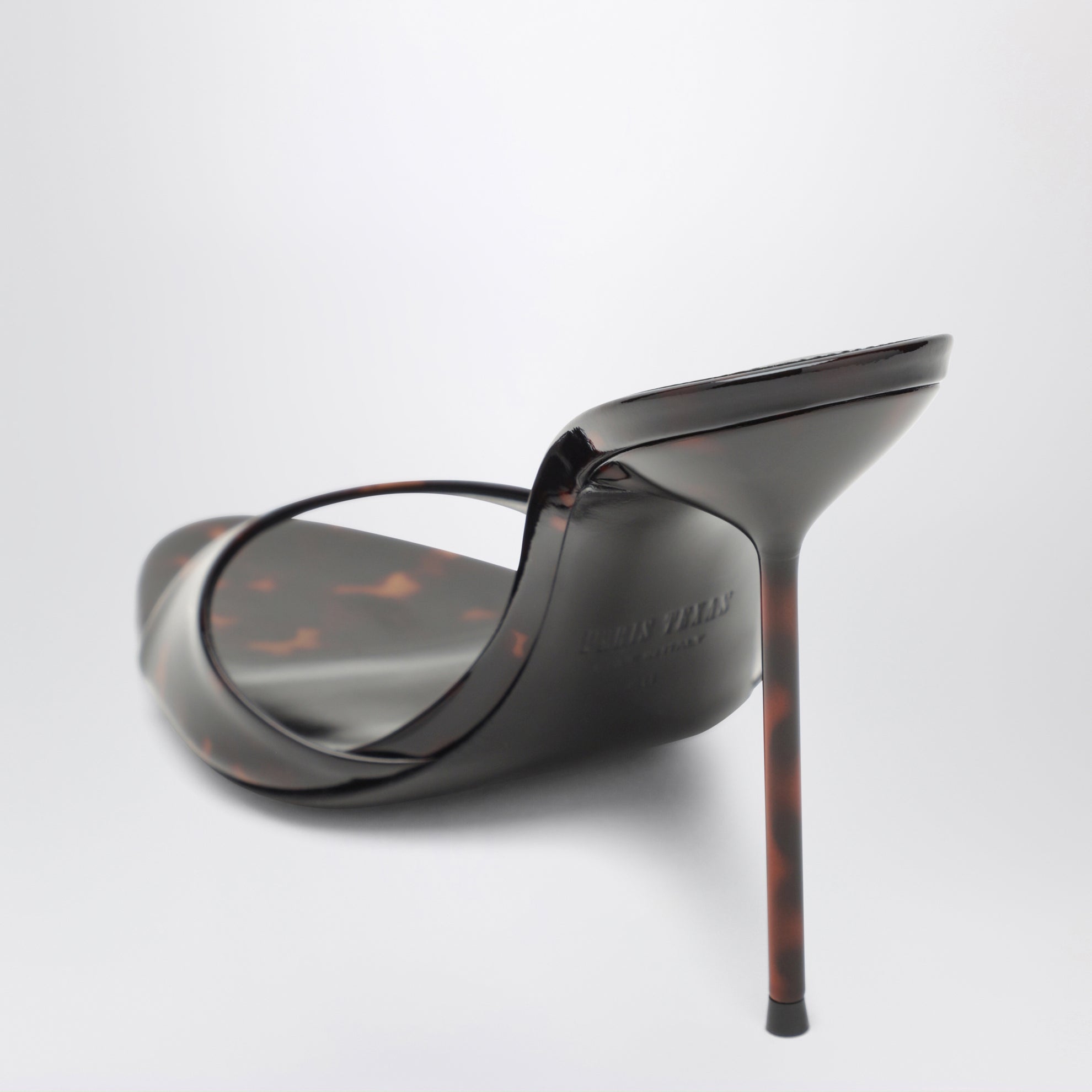 Lidia 105 Mules aus Lackleder in Tortoise
