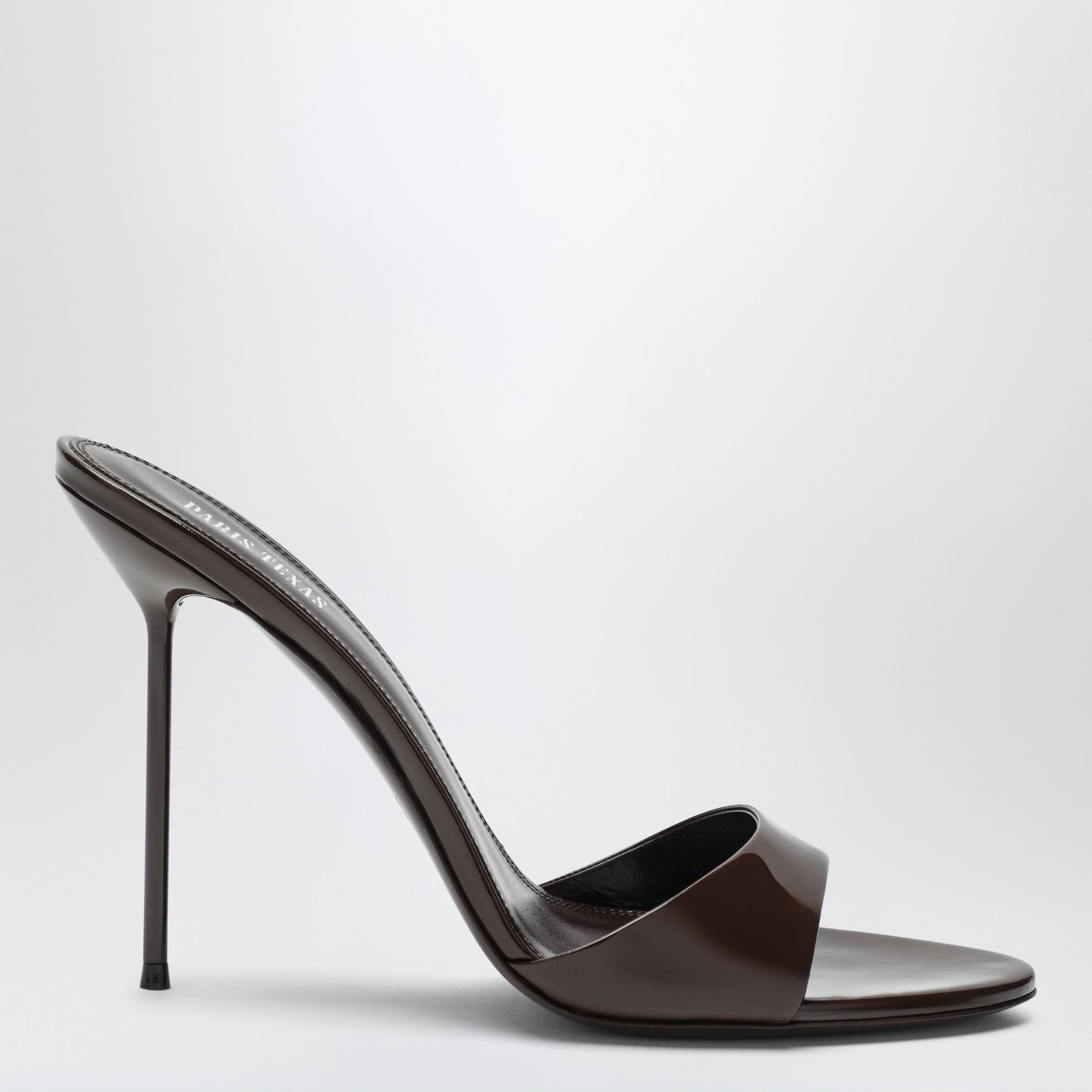 Mules Lidia en cuir verni ébène