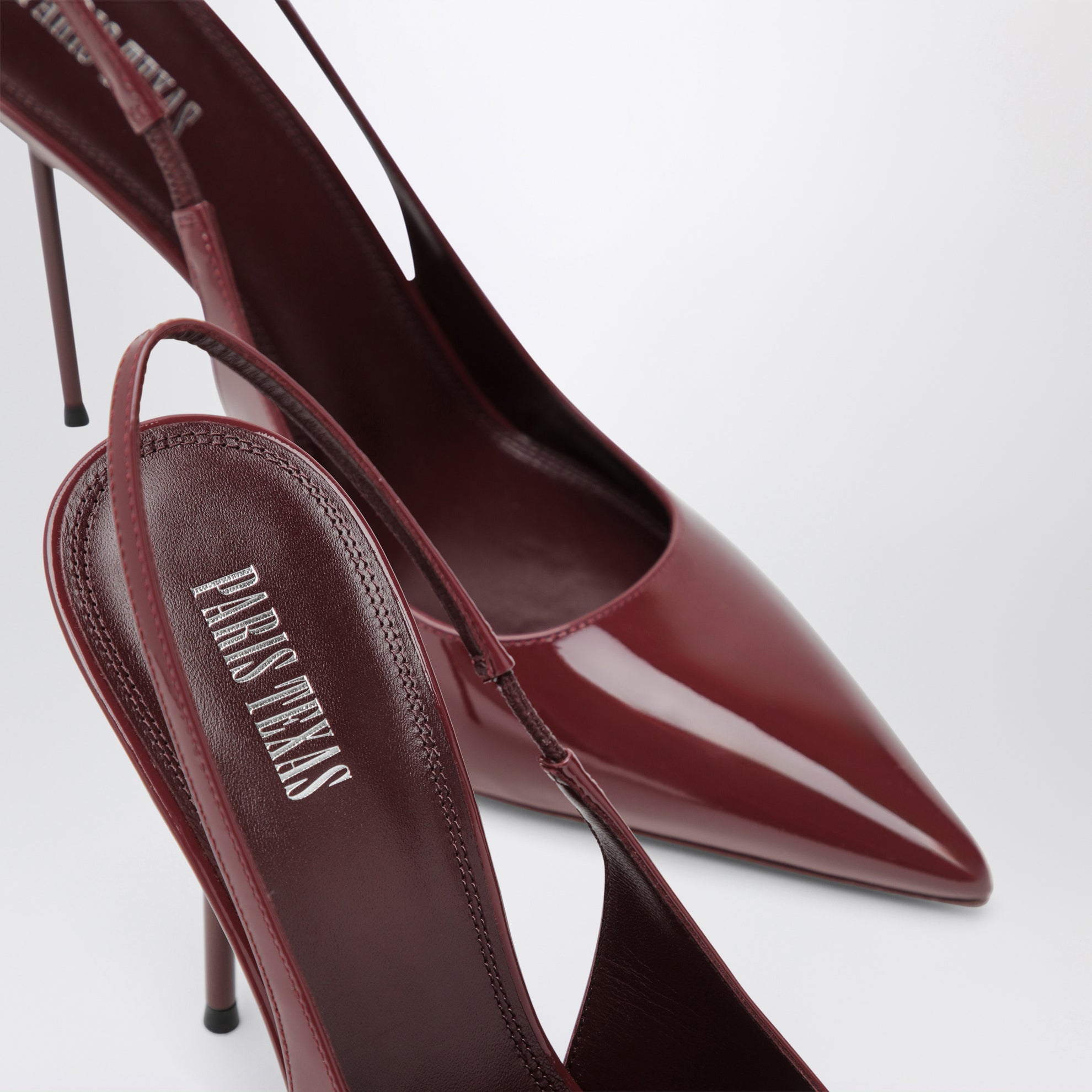 Lidia slingback pumps in cherry patent leather