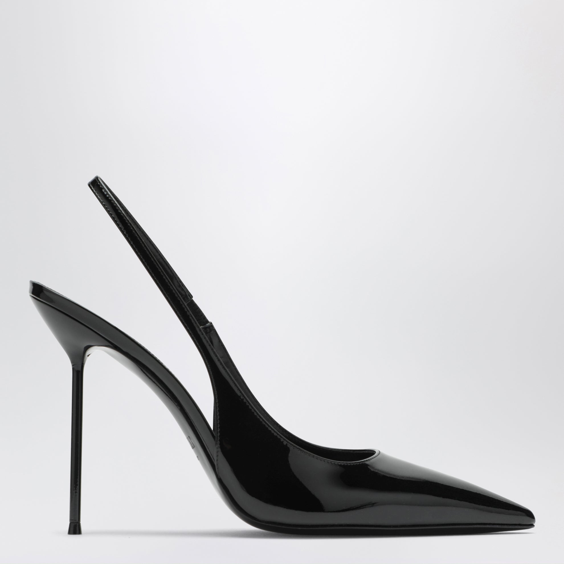 Slingback Lidia in vernice nera