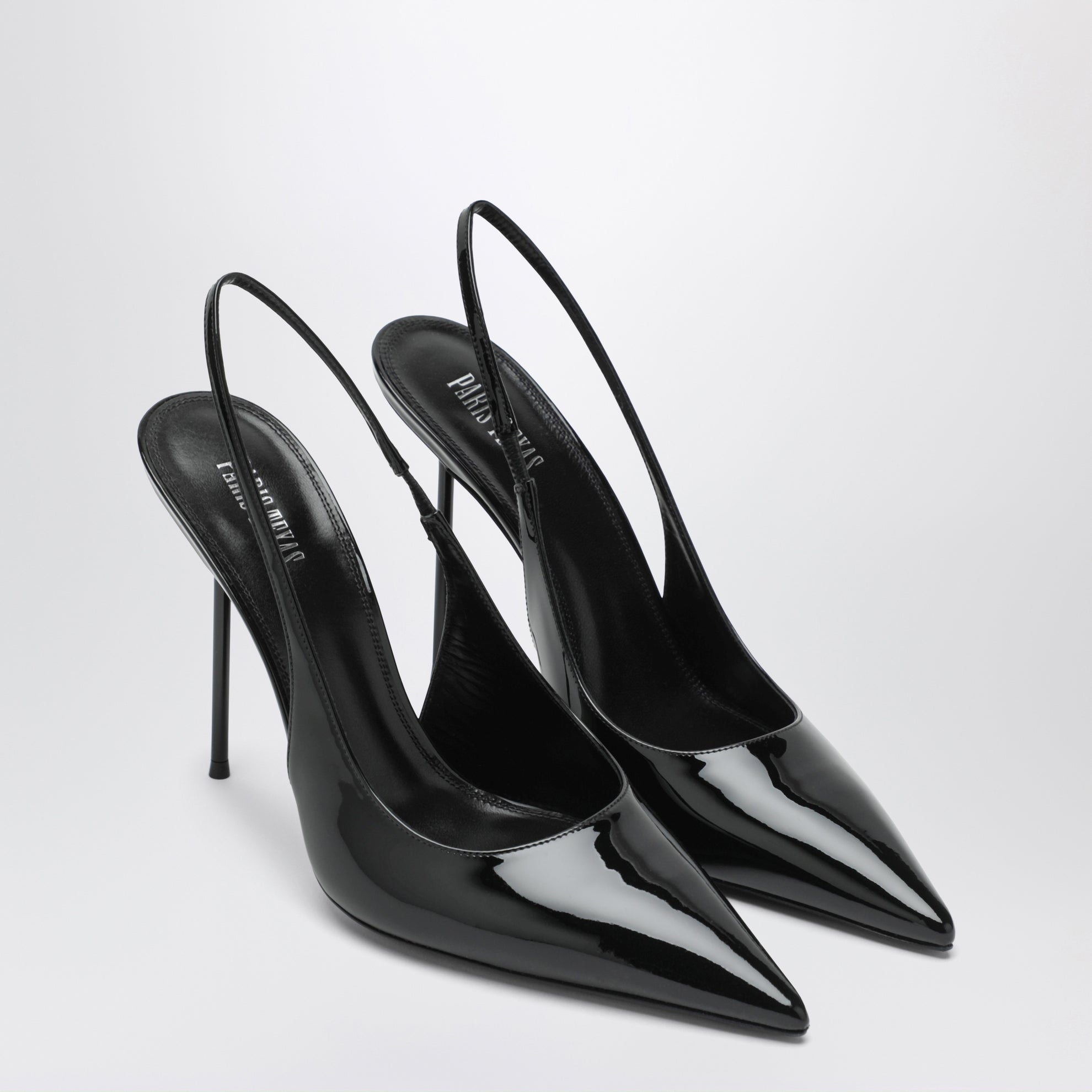 Slingback Lidia in vernice nera