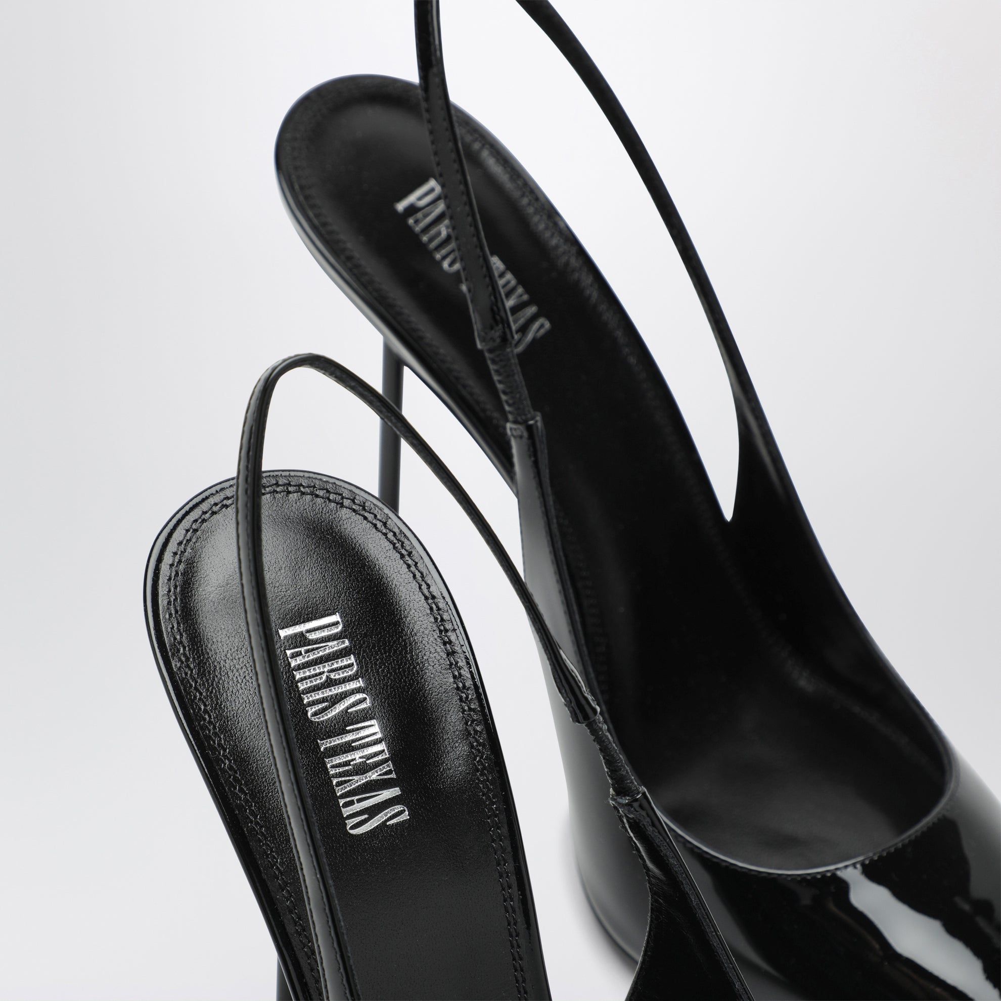 Slingback Lidia in vernice nera