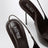 Escarpins slingback Lidia en cuir verni couleur ébène