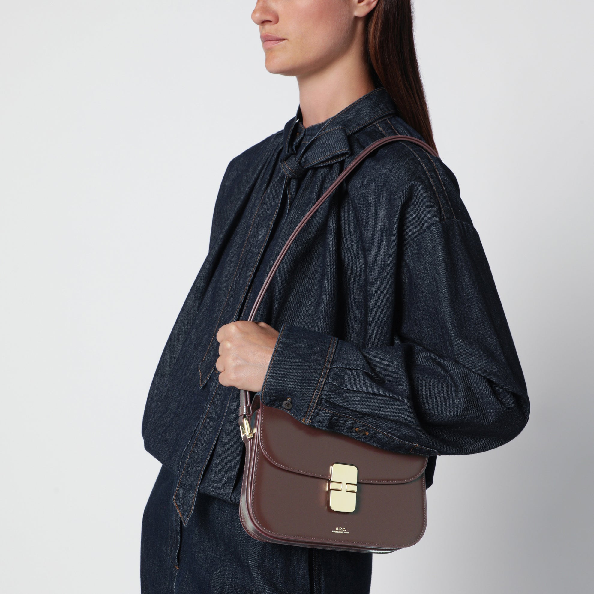 Petit sac à bandoulière Grace couleur vin