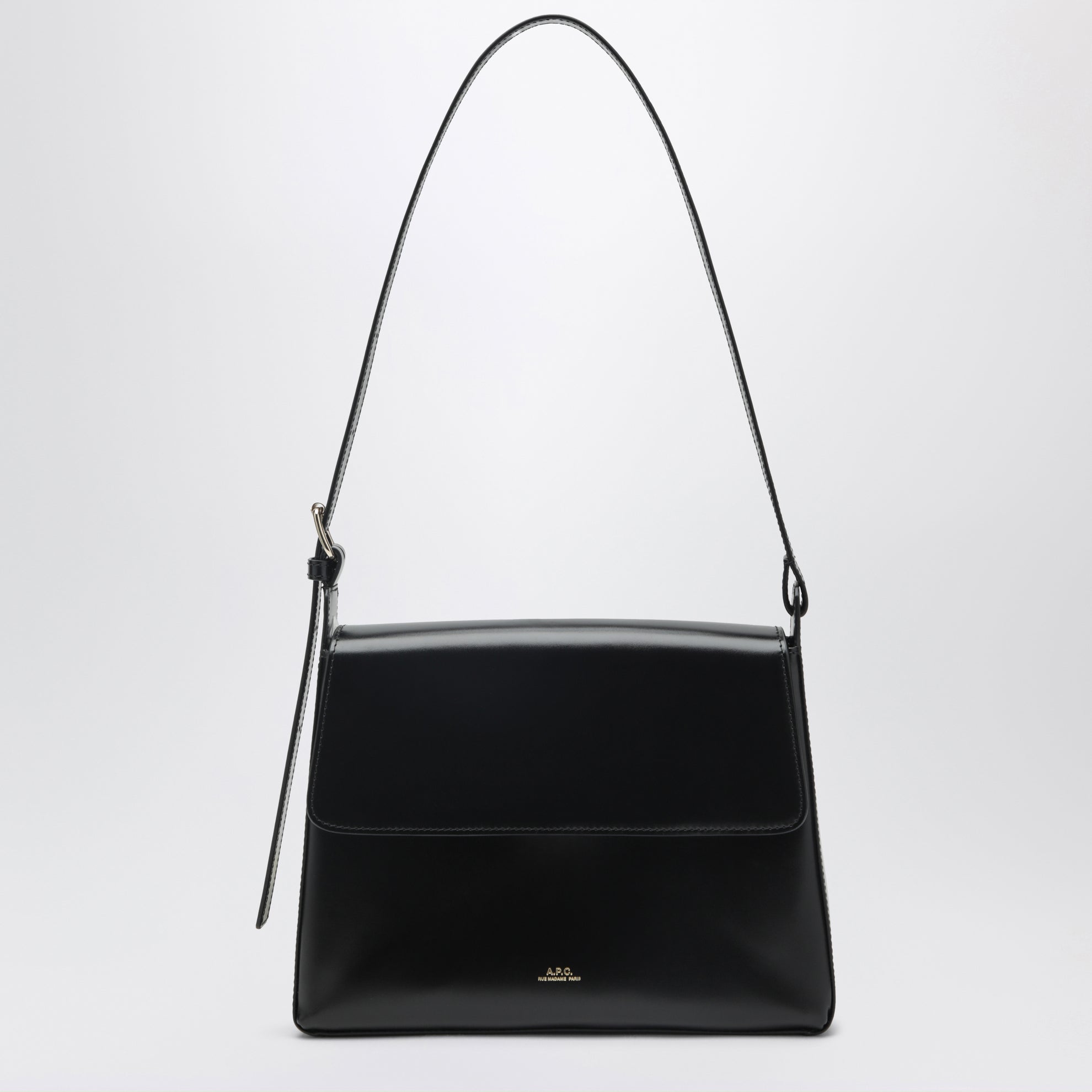 Sac bandoulière Virginie en cuir noir