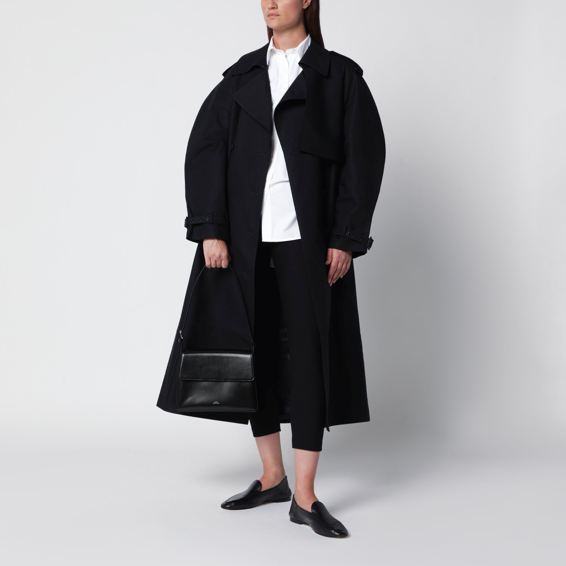 Sac bandoulière Virginie en cuir noir