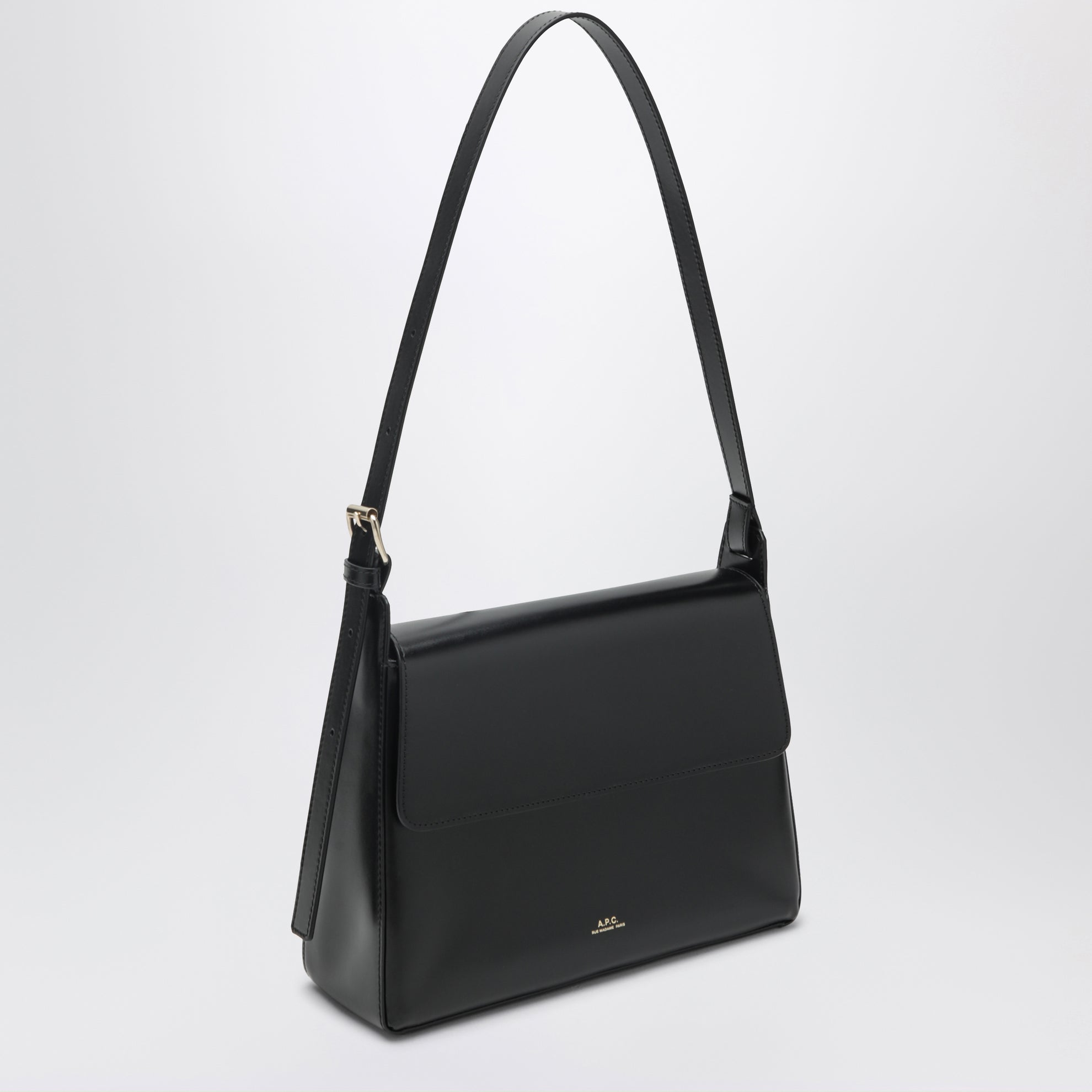 Sac bandoulière Virginie en cuir noir
