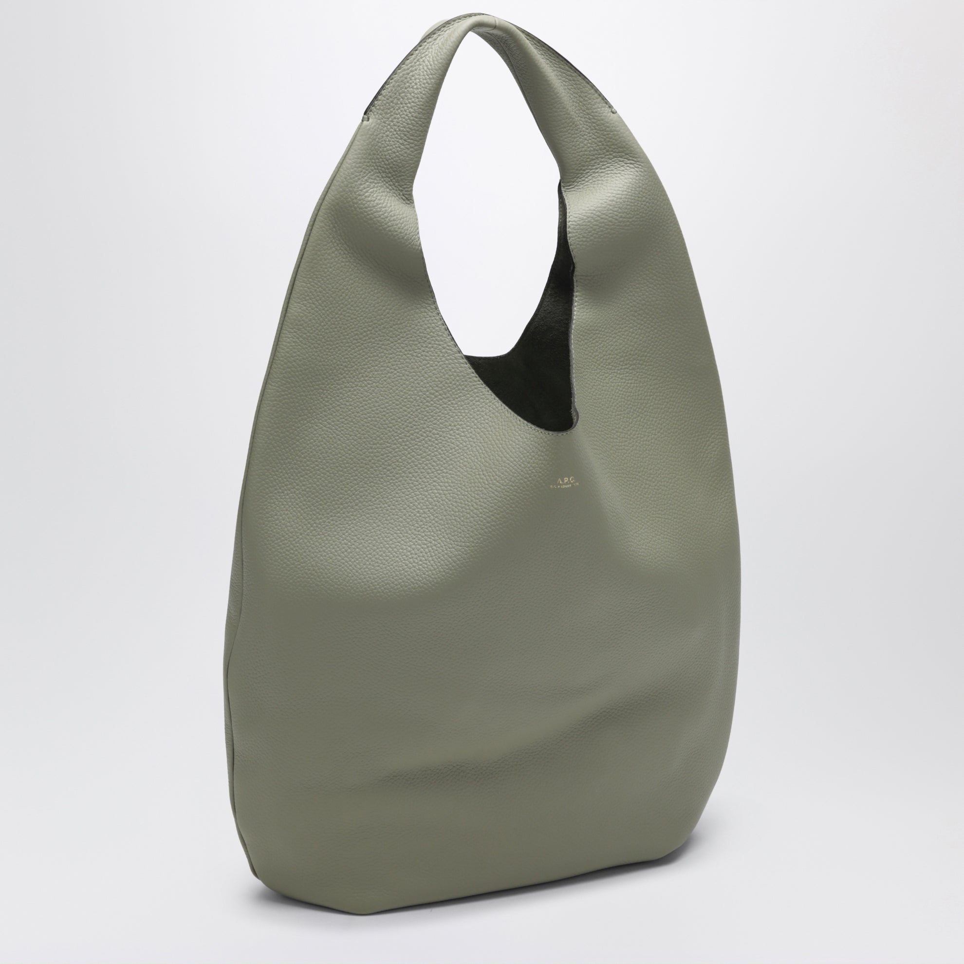 Sac en cuir vert pastel Le Neige