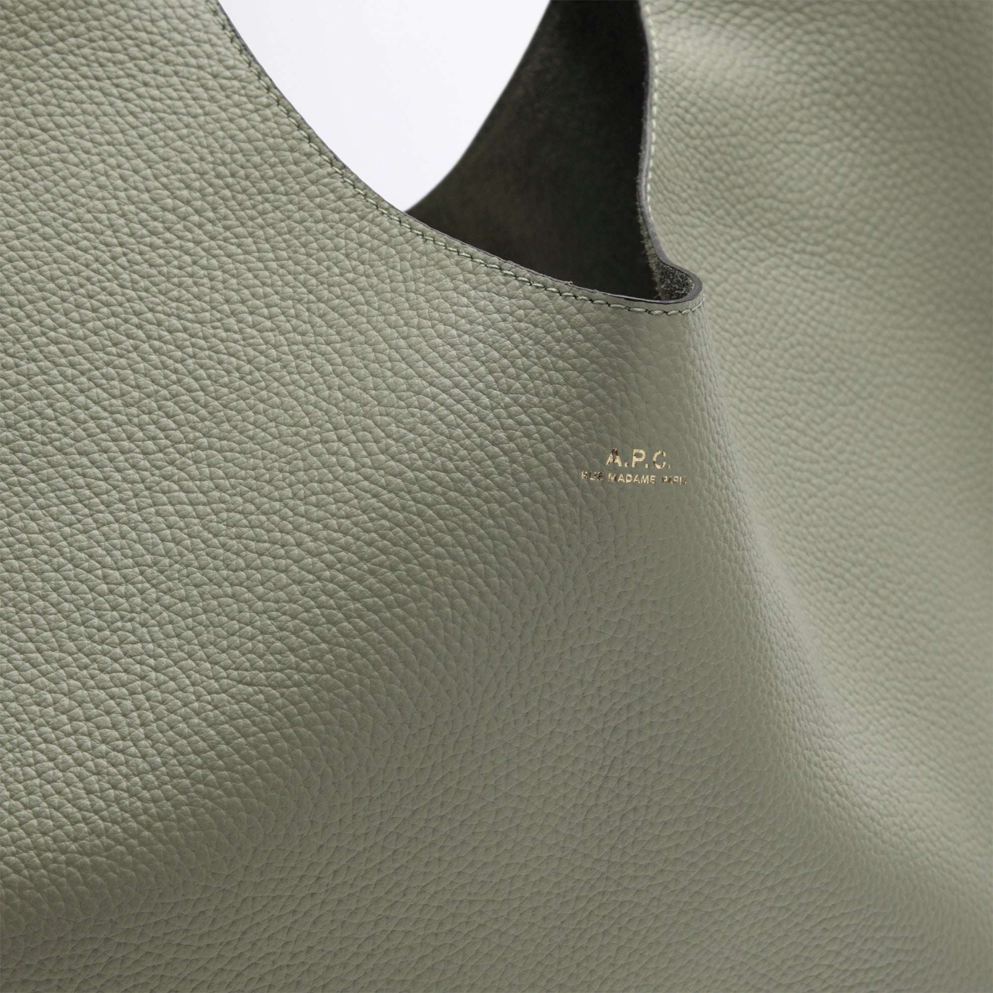 Sac en cuir vert pastel Le Neige