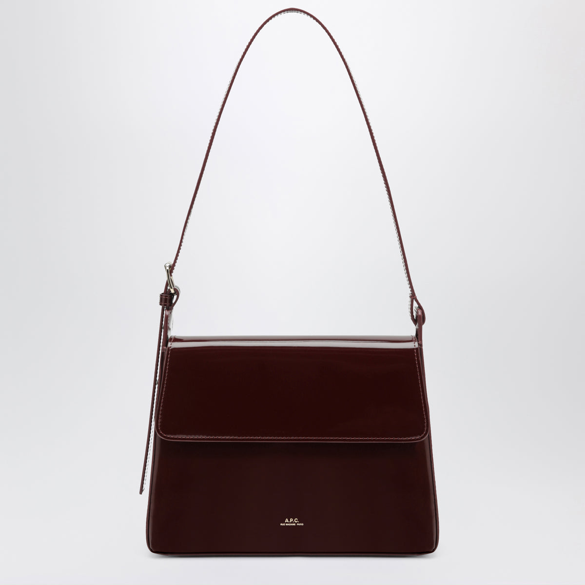 Virginie burgundy leather bag