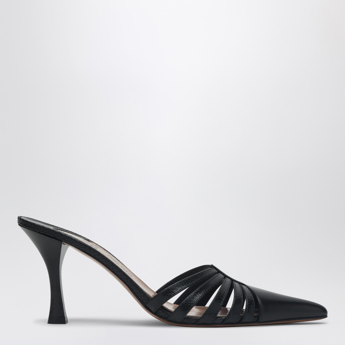 Black leather mule Nadia
