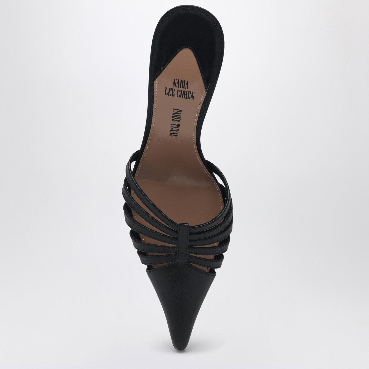 Black leather mule Nadia