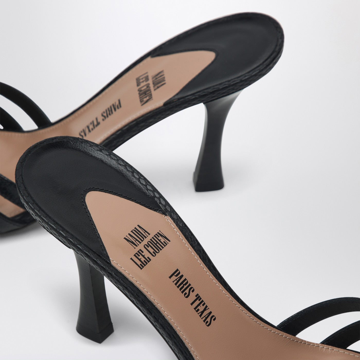 Black leather mule Nadia