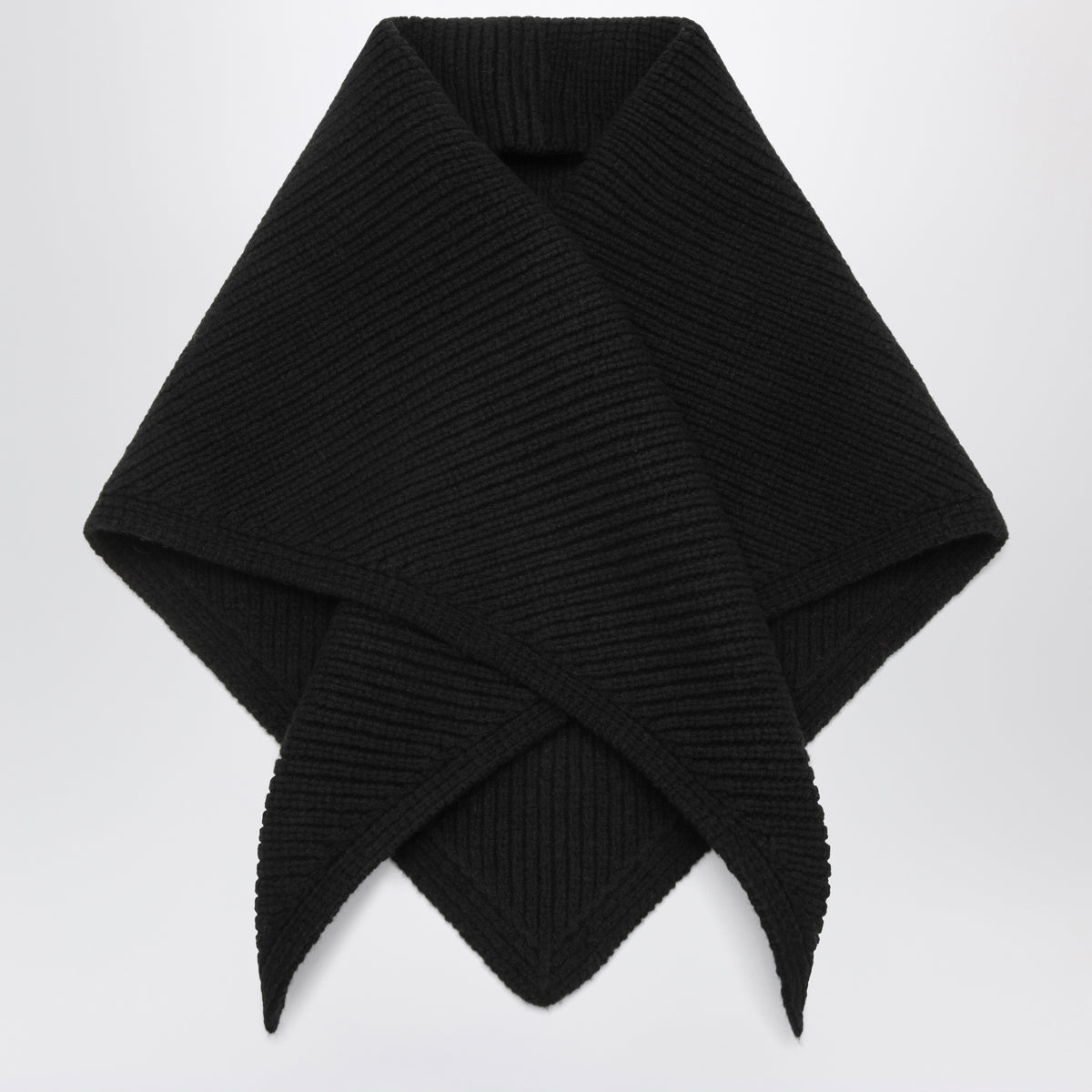 Black Pythagoras scarf in merino wool