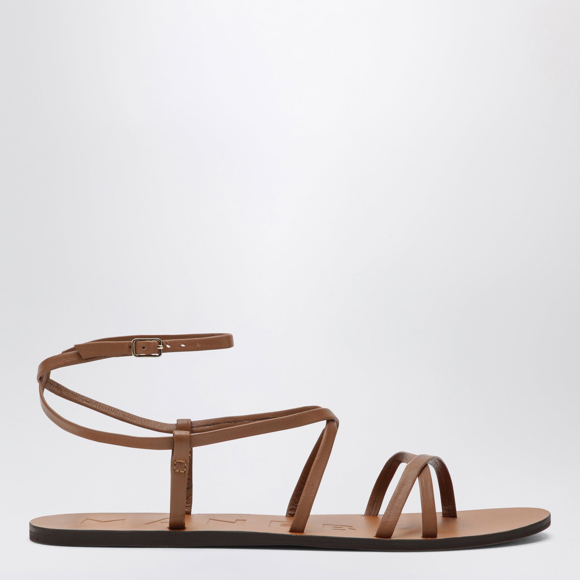 Cuoio smooth leather crossover sandals