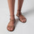 Cuoio smooth leather crossover sandals