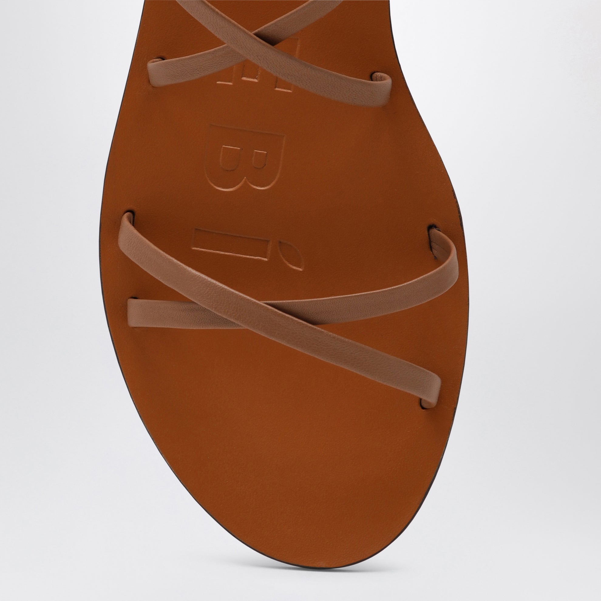 Cuoio smooth leather crossover sandals