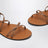 Cuoio smooth leather crossover sandals